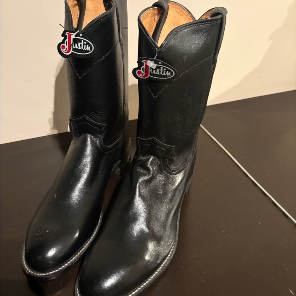 Justin Boots Classic Black Western Boots